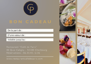 Café de Paris à Cherbourg : Bon cadeau à offrir